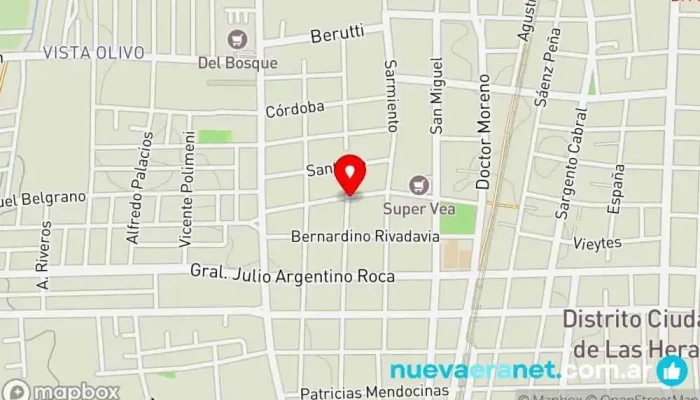 mapa de panadería Panadería en Las Heras