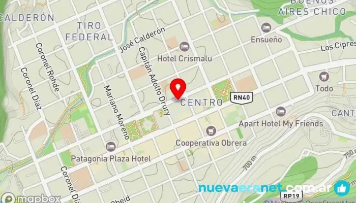 mapa de Panaderia Panadería en San Martín de los Andes
