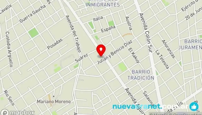 mapa de Panadería Mártin Panadería en Santiago del Estero