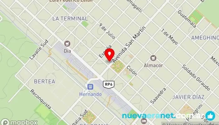 mapa de Panaderia Matheu Panadería en Hernando