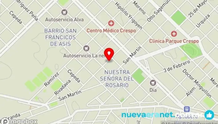 mapa de Panadería Mayo Panadería en Crespo