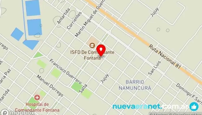 mapa de Panaderia Merco Pan Panadería en Cmte. Fontana