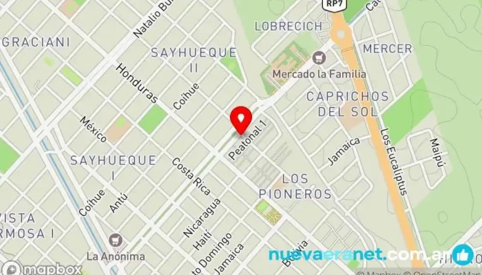 mapa de Panadería Migas Panadería en Centenario