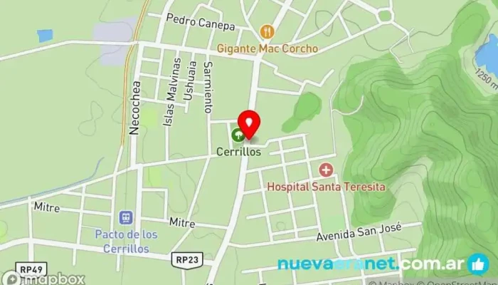 mapa de Panadería Mil Sabores Panadería en Cerrillos