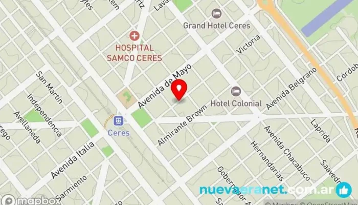 mapa de Panadería Milonguita Panadería en Ceres