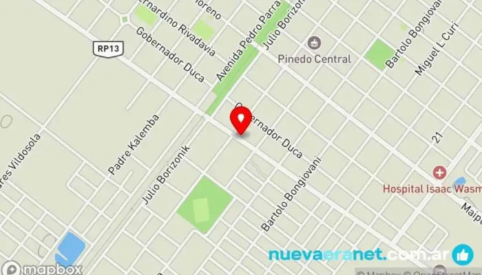 mapa de Panaderia minhot Panadería en Gral. Pinedo