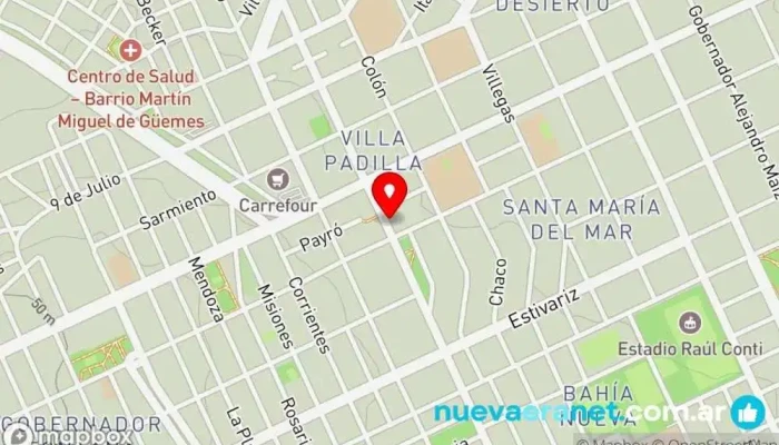 mapa de Panaderia Mis Retoños Panadería en Puerto Madryn