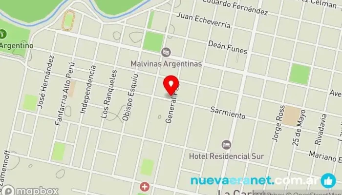 mapa de PANADERIA NADIA Panadería en La Carlota