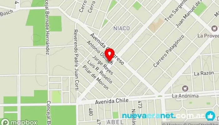 mapa de Panaderia Naira Panadería en Comodoro Rivadavia