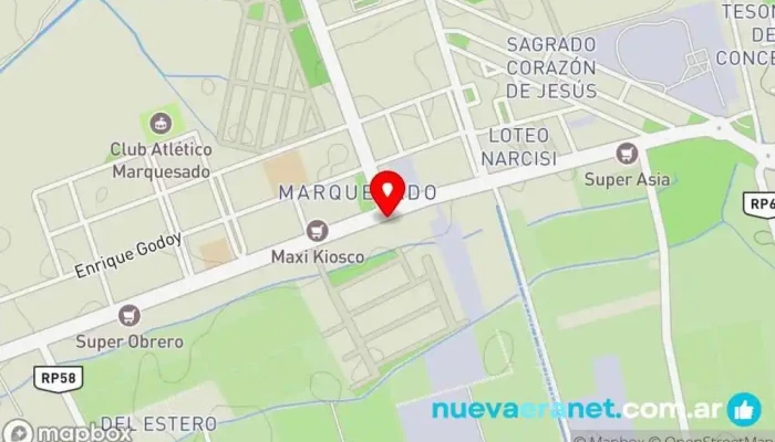 mapa de Panadería Navarro Panadería en Rivadavia