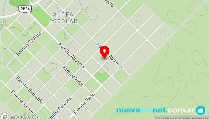 mapa de Panadería Nehuen Panadería en Aldea Escolar