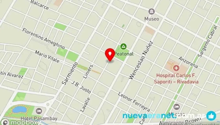 mapa de Panaderia Nelly Panadería en Rivadavia
