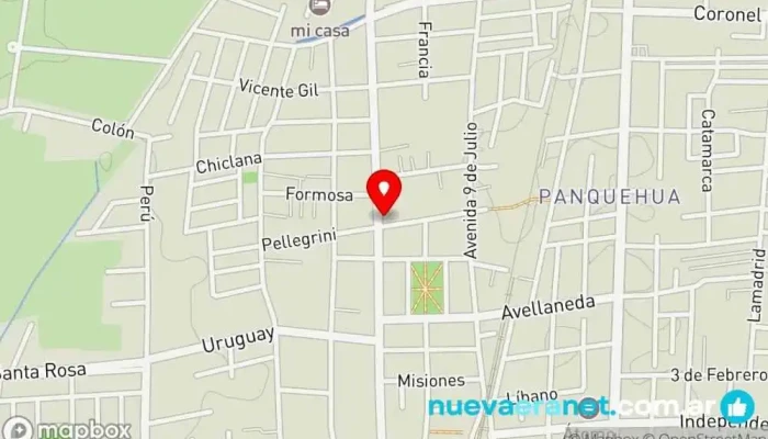 mapa de Panaderia Nicole Panadería en Las Heras