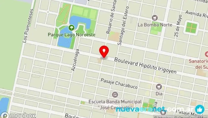 mapa de Panadería Noroeste Panadería en Marcos Juárez