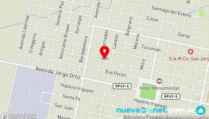 mapa de Panaderia Nuestra Señora Lourdes Panadería en San Jorge