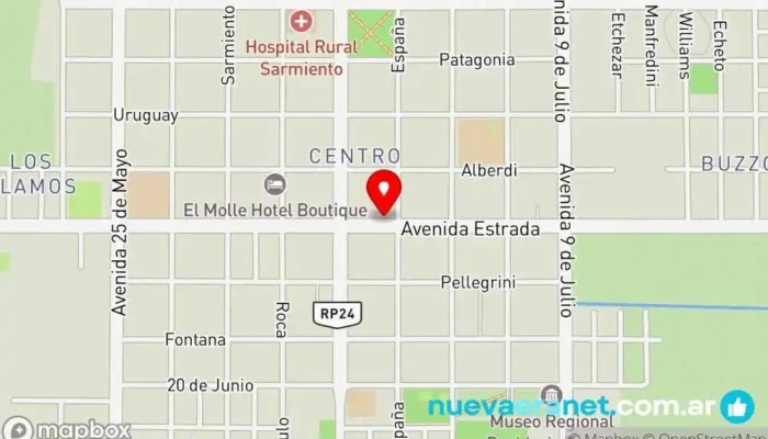 mapa de Panaderia Olaf Panadería en Sarmiento