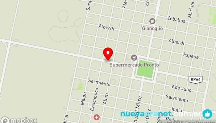 mapa de Panadería Olivero Panadería en Sastre