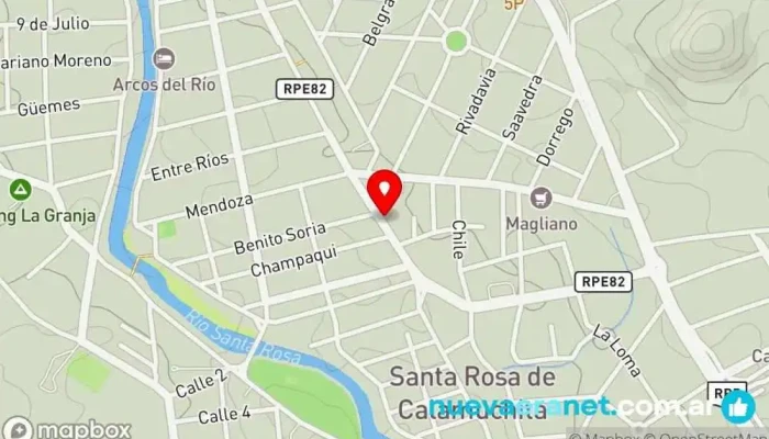 mapa de PANADERIA PAN COMIDO Panadería en Santa Rosa de Calamuchita