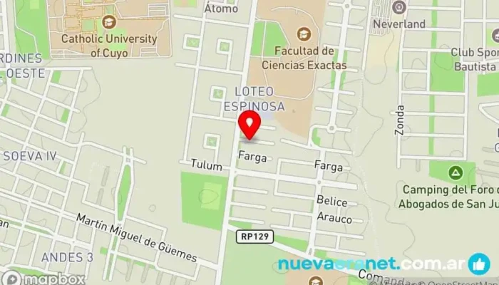 mapa de Panaderia Pan Nuestro Panadería en Rivadavia