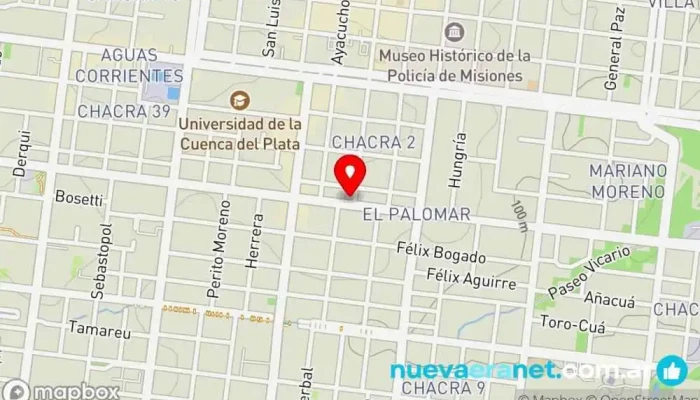mapa de Panadería Panafrí Panadería en Posadas