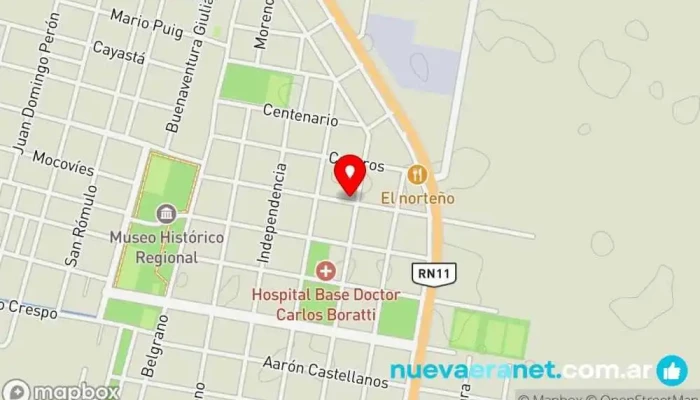 mapa de Panaderia Pancres Panadería en Gdor. Crespo