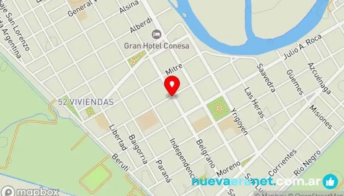 mapa de Panaderia pasteleria Manteca Panadería en Gral. Conesa