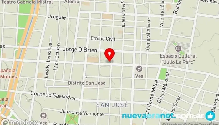 mapa de PANADERÍA & PASTELERÍA Melín Panadería, Pastelería en Mendoza