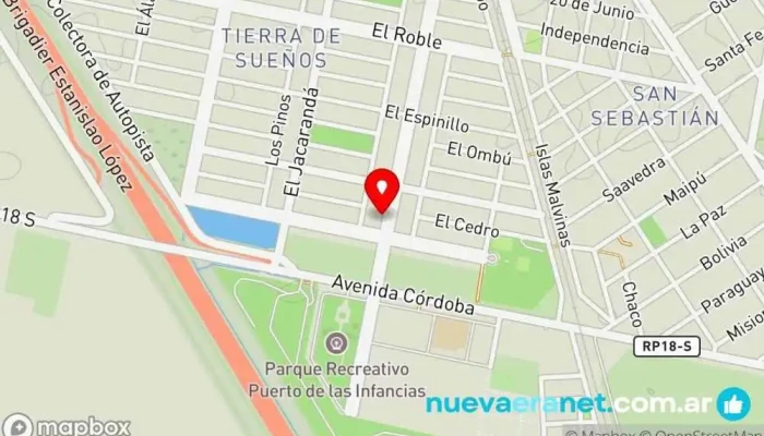 mapa de Panadería Pelegrini Panadería en Puerto Gral. San Martin
