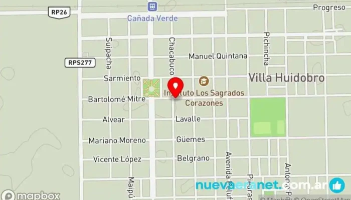 mapa de Panadería PICCO Panadería en Villa Huidobro