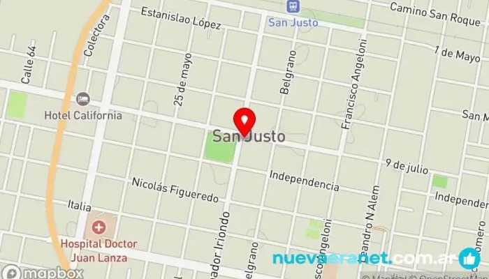 mapa de Panaderia Pinocho facturería & confitería Panadería en San Justo