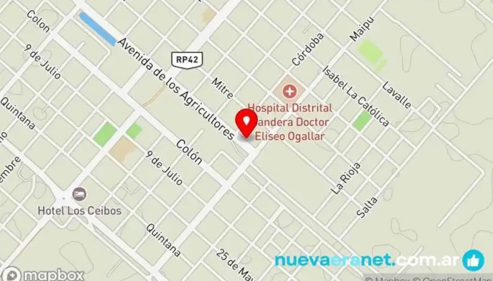 mapa de Panadería Pistolesi Panadería en Bandera