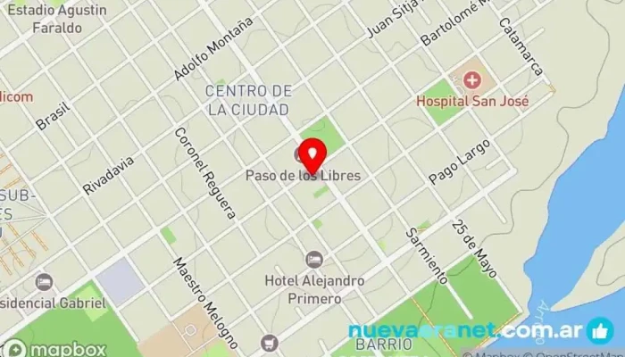 mapa de Panaderia Placeres Panadería en Paso de los Libres
