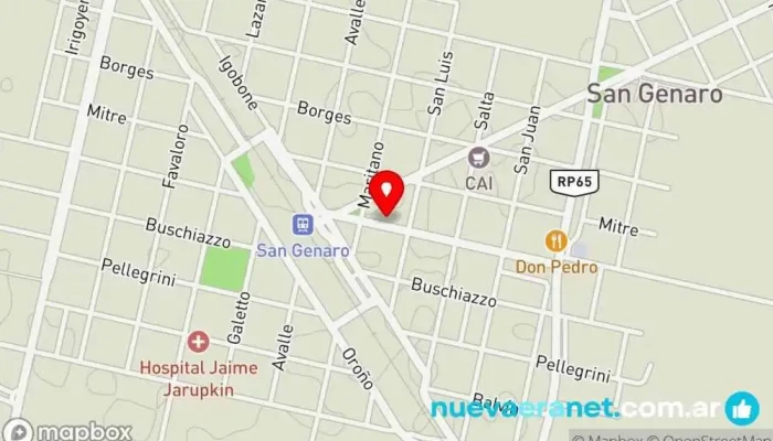 mapa de Panaderia Príncipe Panadería en San Genaro