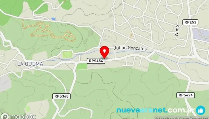 mapa de Panadería Quiroga sucursal 1 Panadería en El Manzano