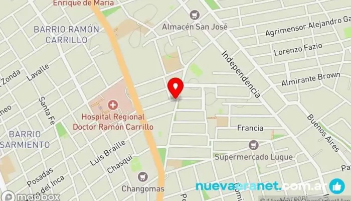 mapa de Panadería RAFA Panadería en Santiago del Estero