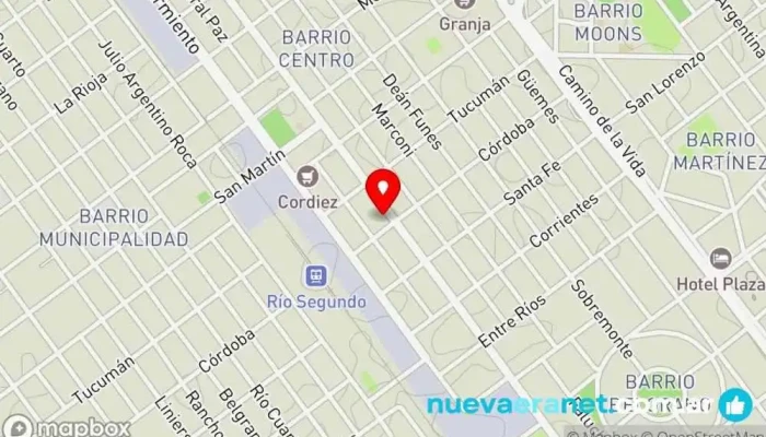 mapa de Panadería Rapetti Panadería en Río Segundo