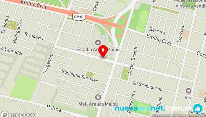 mapa de Panadería Rastrilla Panadería en Maipú