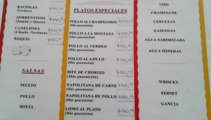 Panaderia Restaurante Alvarez Carta - Las Breñas