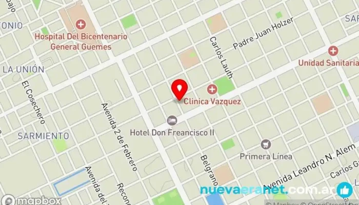 mapa de Panaderia Reyes Panadería en Juan José Castelli