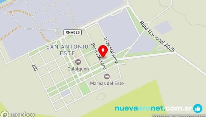 mapa de Panadería Rica's Panadería en Puerto San Antonio Este