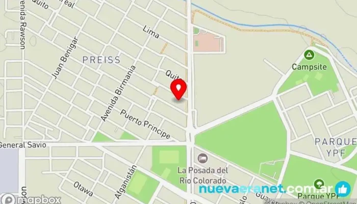 mapa de Panaderia Rikuras Panadería en Catriel
