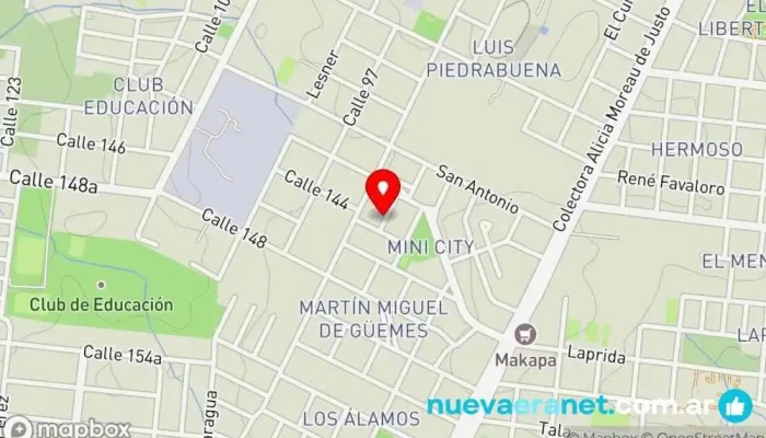 mapa de Panadería Roberto Panadería en Posadas