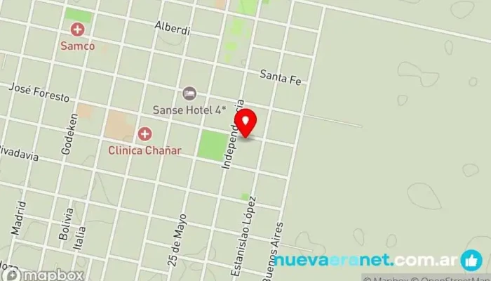 mapa de Panadería roverso Panadería en Chañar Ladeado