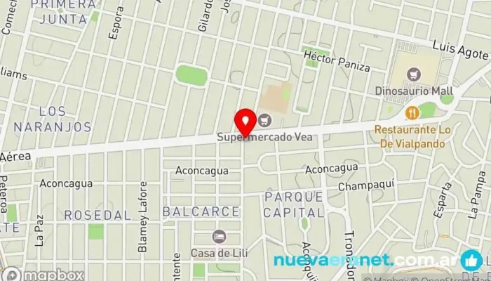 mapa de Panaderia Ruta 20 Panadería en Córdoba