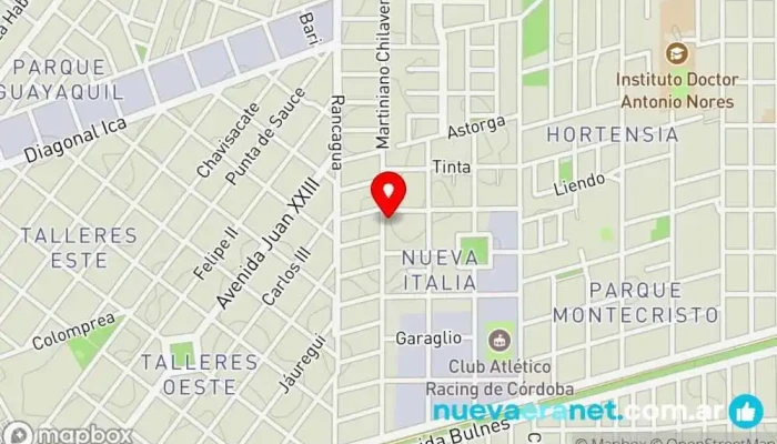 mapa de Panadería Sabores de familia Panadería en Córdoba