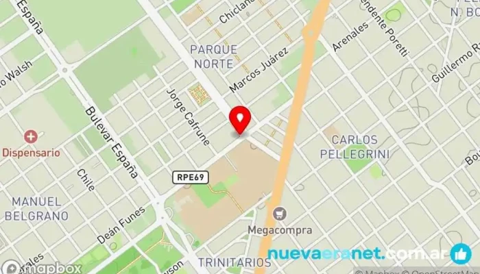 mapa de Panaderia San Benito Panadería en Villa María