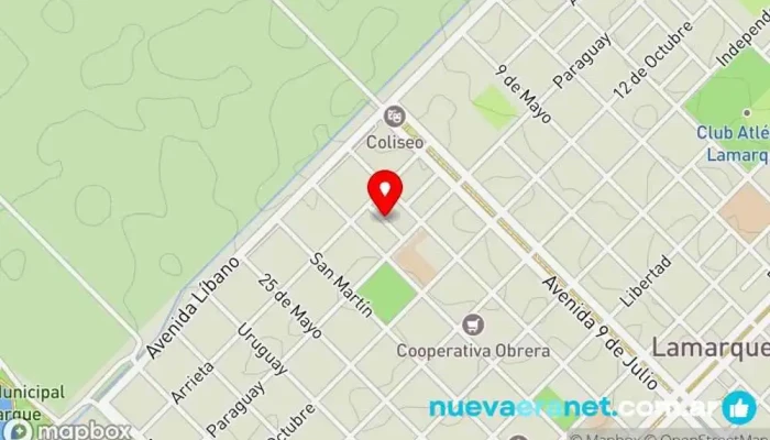 mapa de Panaderia San Cayetano Panadería en Lamarque