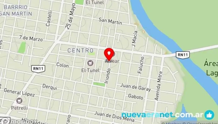 mapa de Panadería San Cayetano Panadería en Santo Tomé