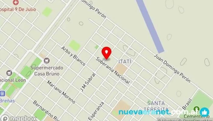 mapa de Panaderia San Cayetano Panadería en Las Breñas