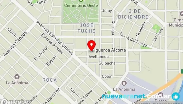 mapa de Panaderia San Felipe Panadería en Comodoro Rivadavia